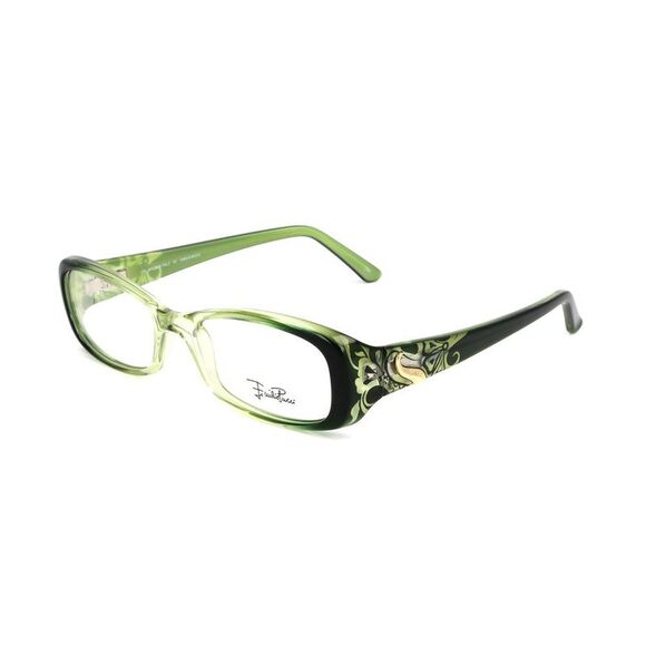 Emilio Pucci Green Plastic Glasses Women's (Frames)